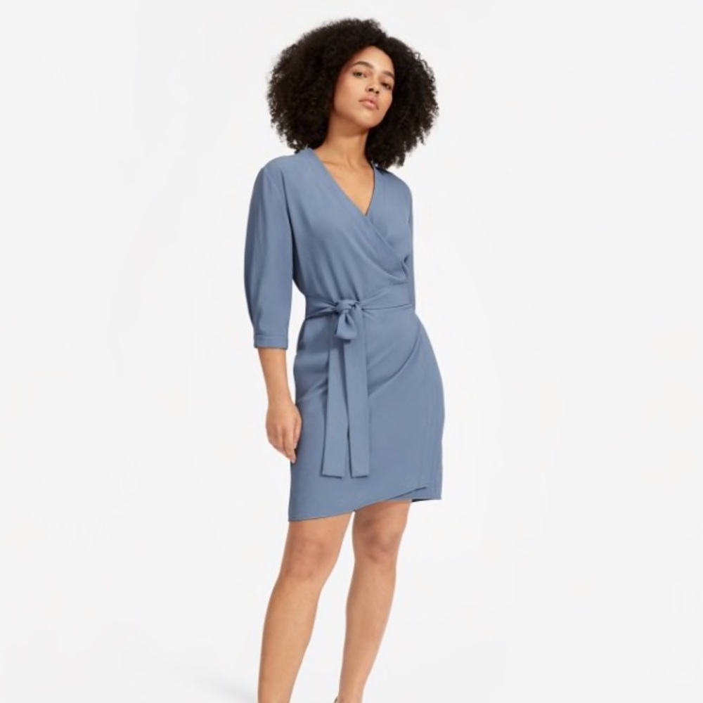 Everlane The Japanese GoWeave Mini Wrap Dress 0
